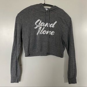 Stand Alone Apparel Lightweight Cropped Hoodie - American Apparel